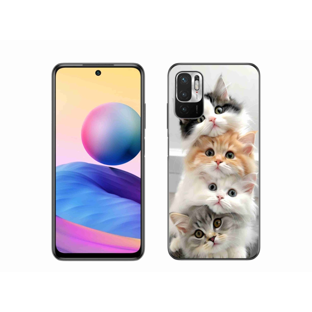 Gél borítás mmCase a Xiaomi Redmi Note 10 5G számára - macska csokor