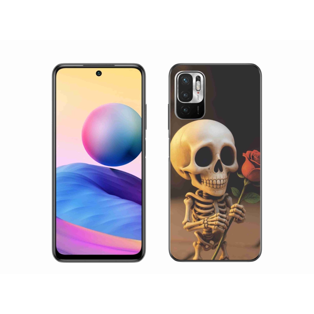 Gél borítás mmCase a Xiaomi Redmi Note 10 5G-hez - csontváz rózsával
