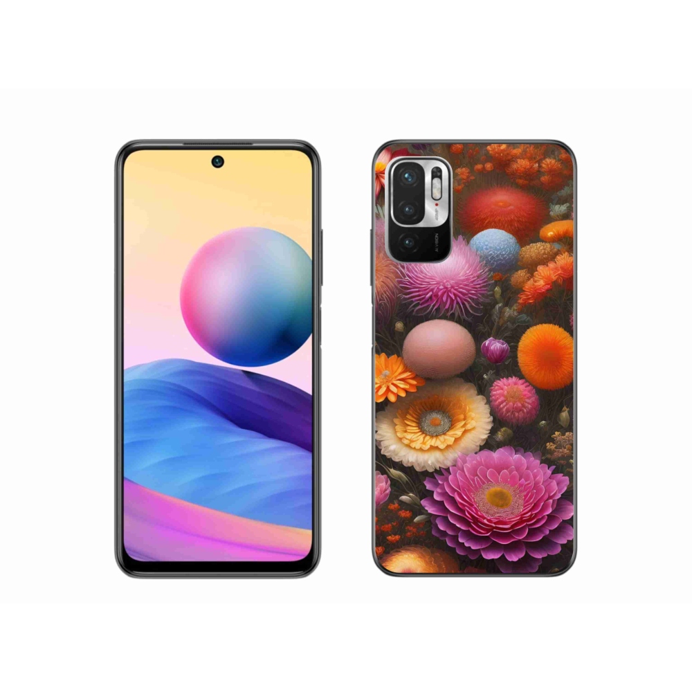 Gél borítás mmCase a Xiaomi Redmi Note 10 5G számára - virágos kompozíció