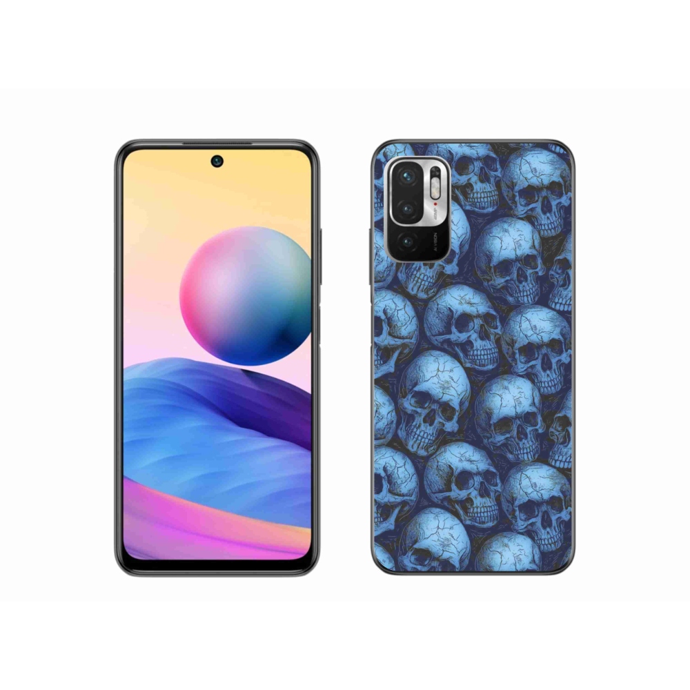 Gél borítás mmCase a Xiaomi Redmi Note 10 5G számára - koponyák