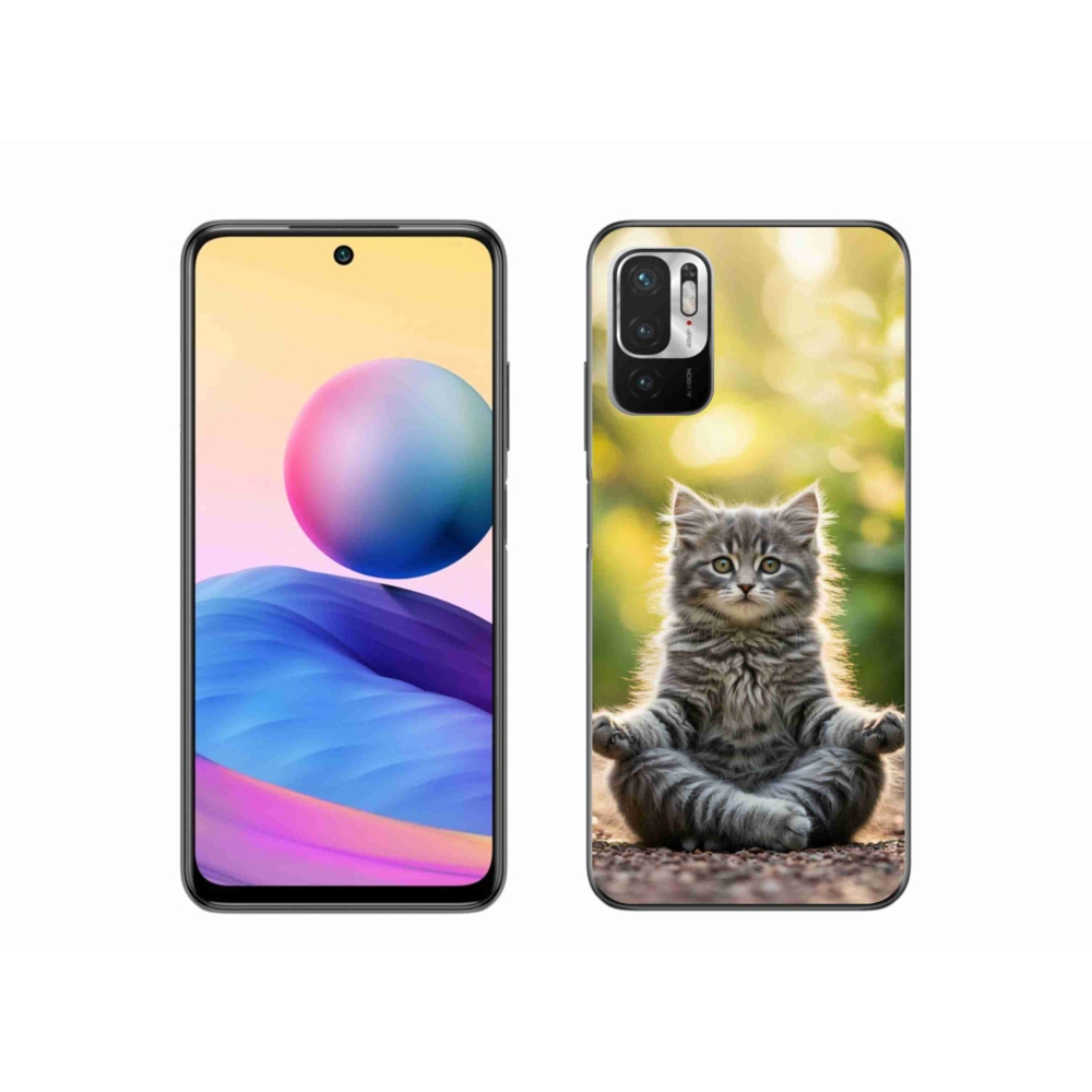 Gél borító mmCase a Xiaomi Redmi Note 10 5G-hez - meditáló cica
