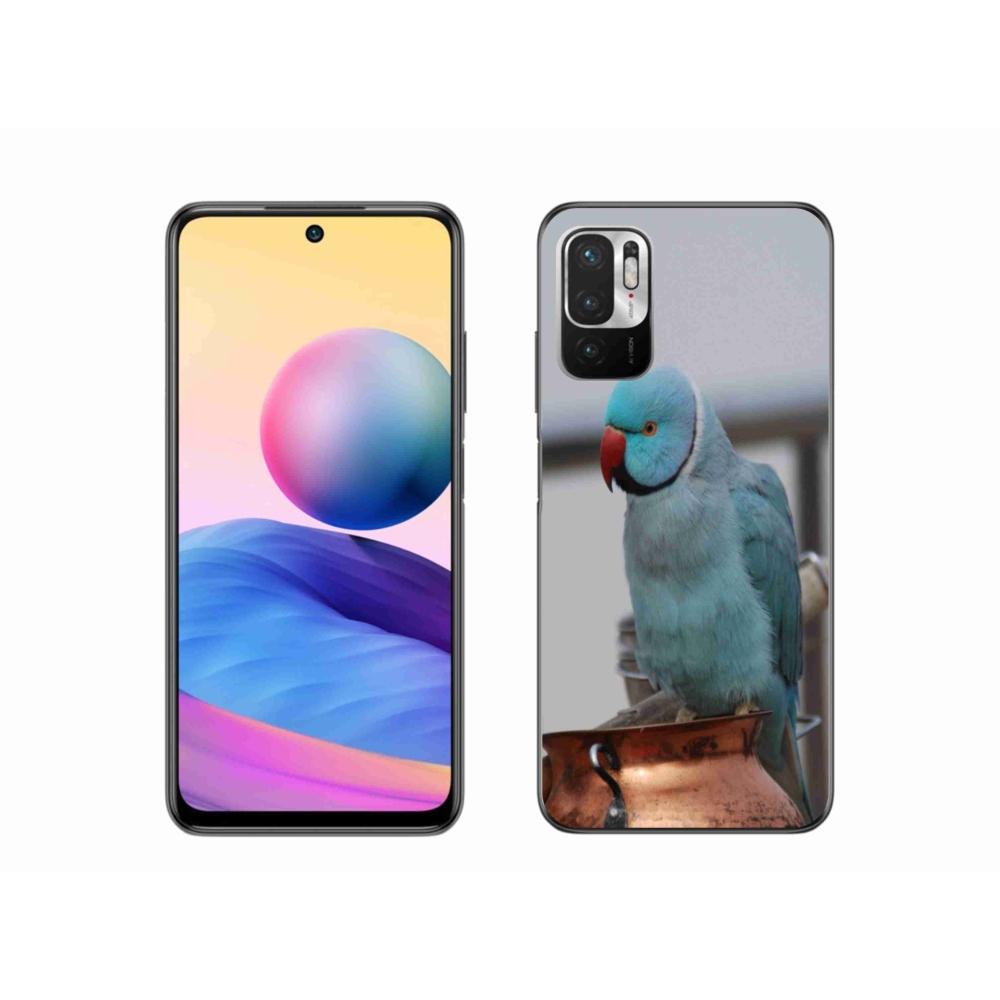 Gél borítás mmCase a Xiaomi Redmi Note 10 5G készülékhez - papagáj alexander kék