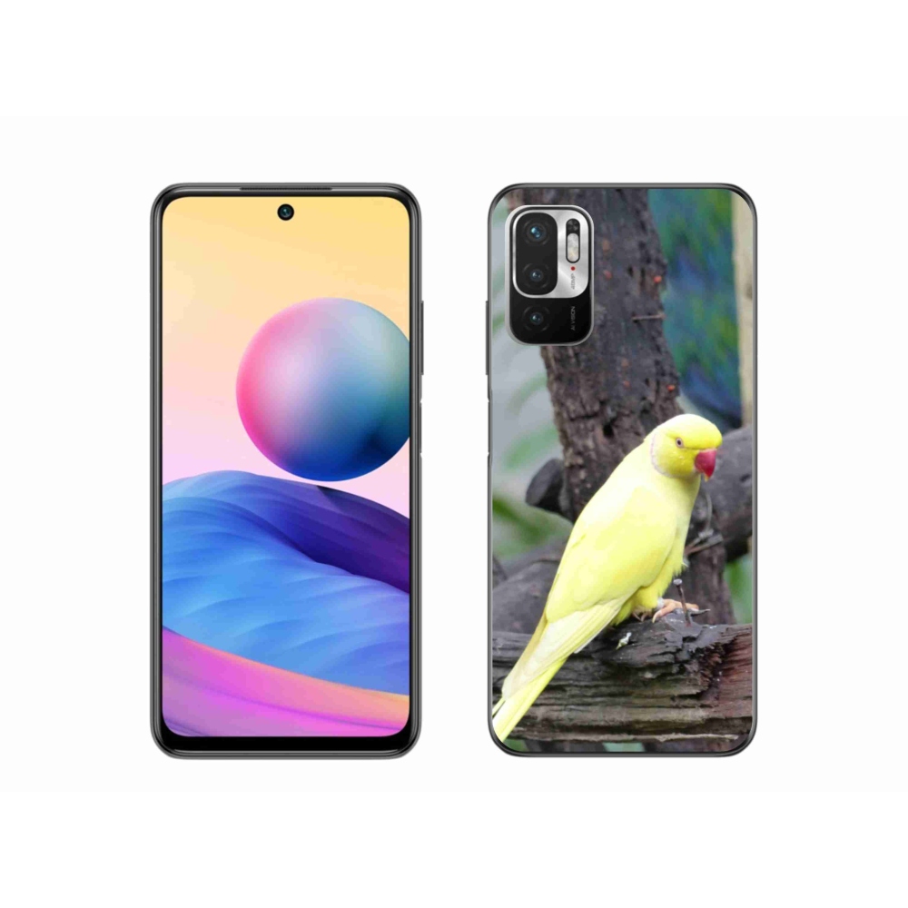 Gél borítás mmCase a Xiaomi Redmi Note 10 5G készülékhez - papagáj alexander sárga