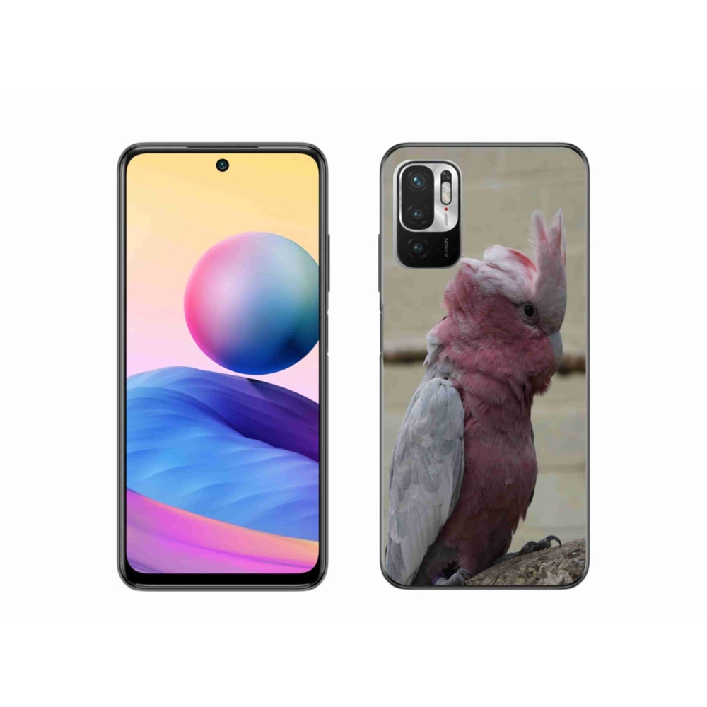 Zselés borítás mmCase a Xiaomi Redmi Note 10 5G készülékhez - papagáj kakadu rózsaszínű