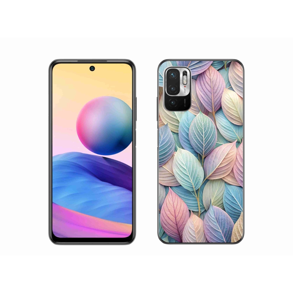 Gél borítás mmCase a Xiaomi Redmi Note 10 5G-hez - pasztell levelek