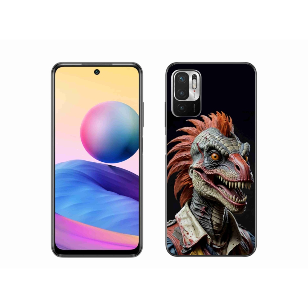 Gél borítás mmCase a Xiaomi Redmi Note 10 5G-hez - punk dinoszaurusz