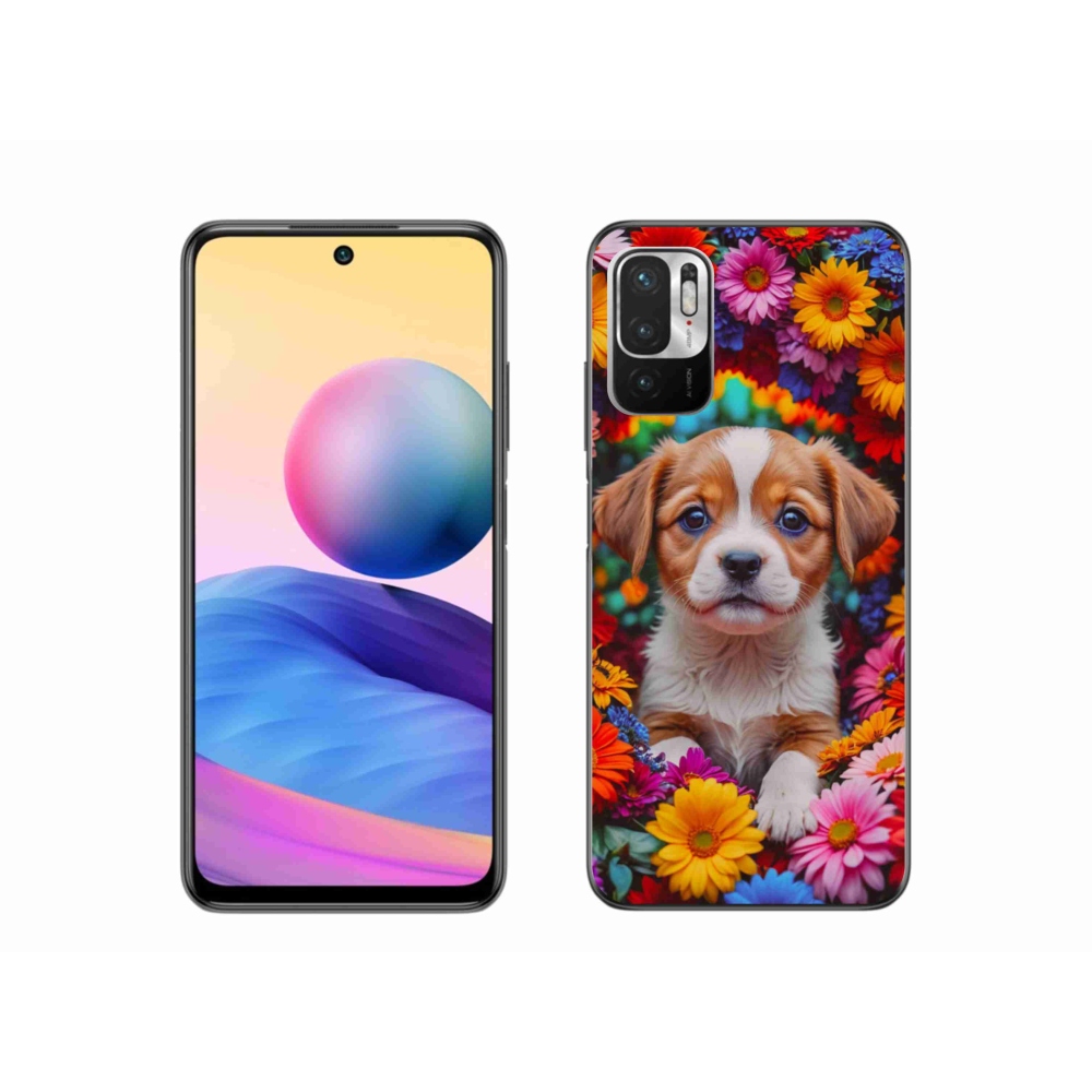 Gél borítás mmCase a Xiaomi Redmi Note 10 5G számára - aranyos kiskutya