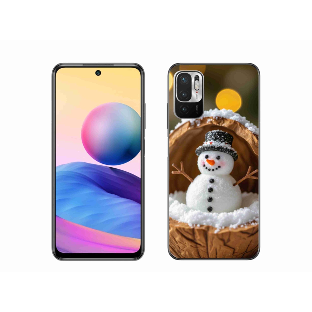 Gél borítás mmCase a Xiaomi Redmi Note 10 5G-hez - hóember 4