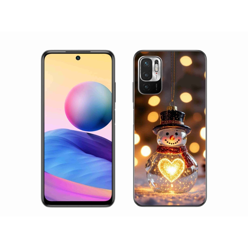 Gél borítás mmCase a Xiaomi Redmi Note 10 5G-hez - karácsonyi hóember