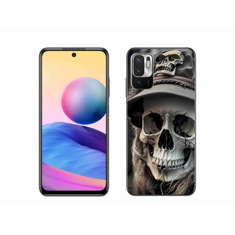 Zselés borítás mmCase a Xiaomi Redmi Note 10 5G-hez - sötét koponya