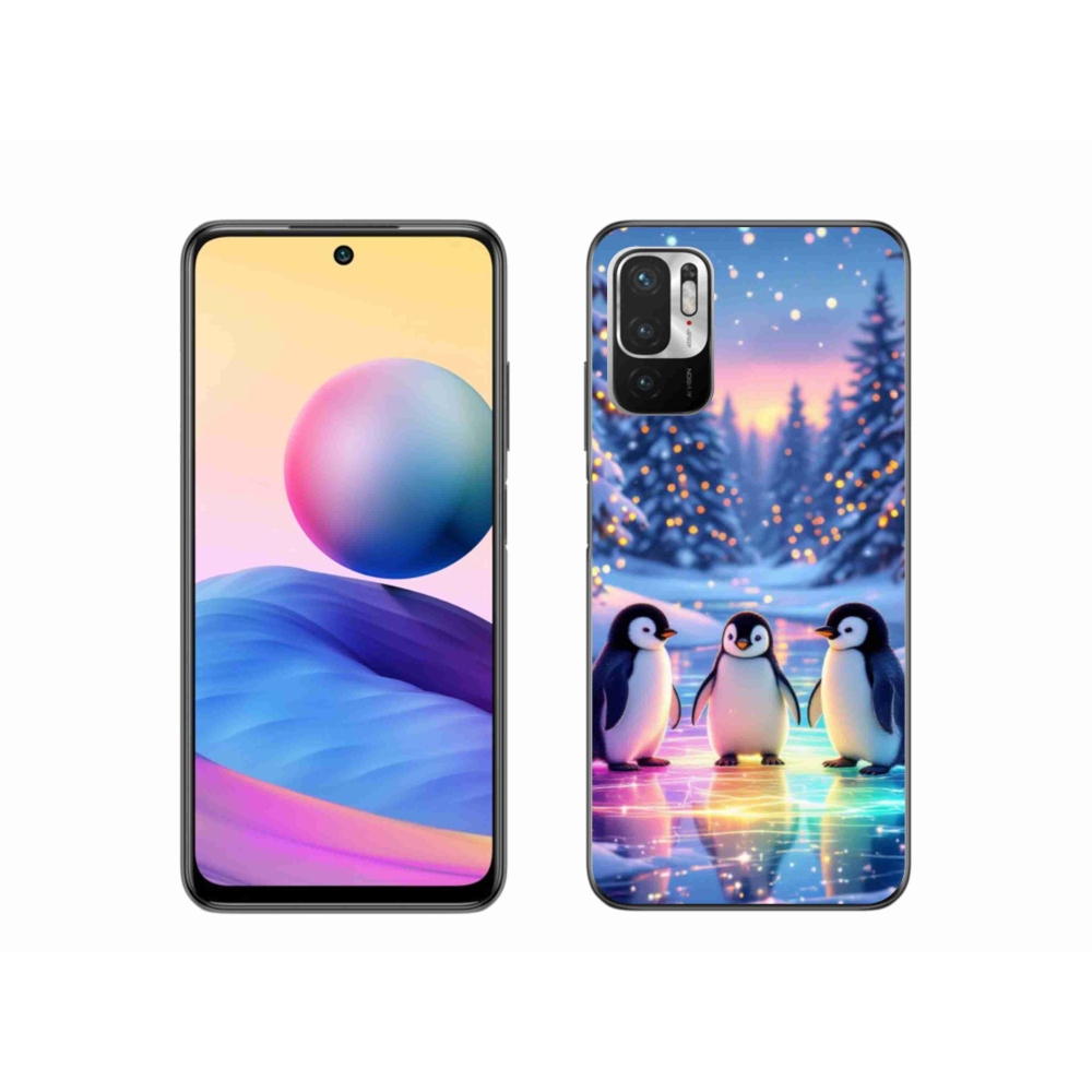 Gél borítás mmCase a Xiaomi Redmi Note 10 5G-hez - pingvinek