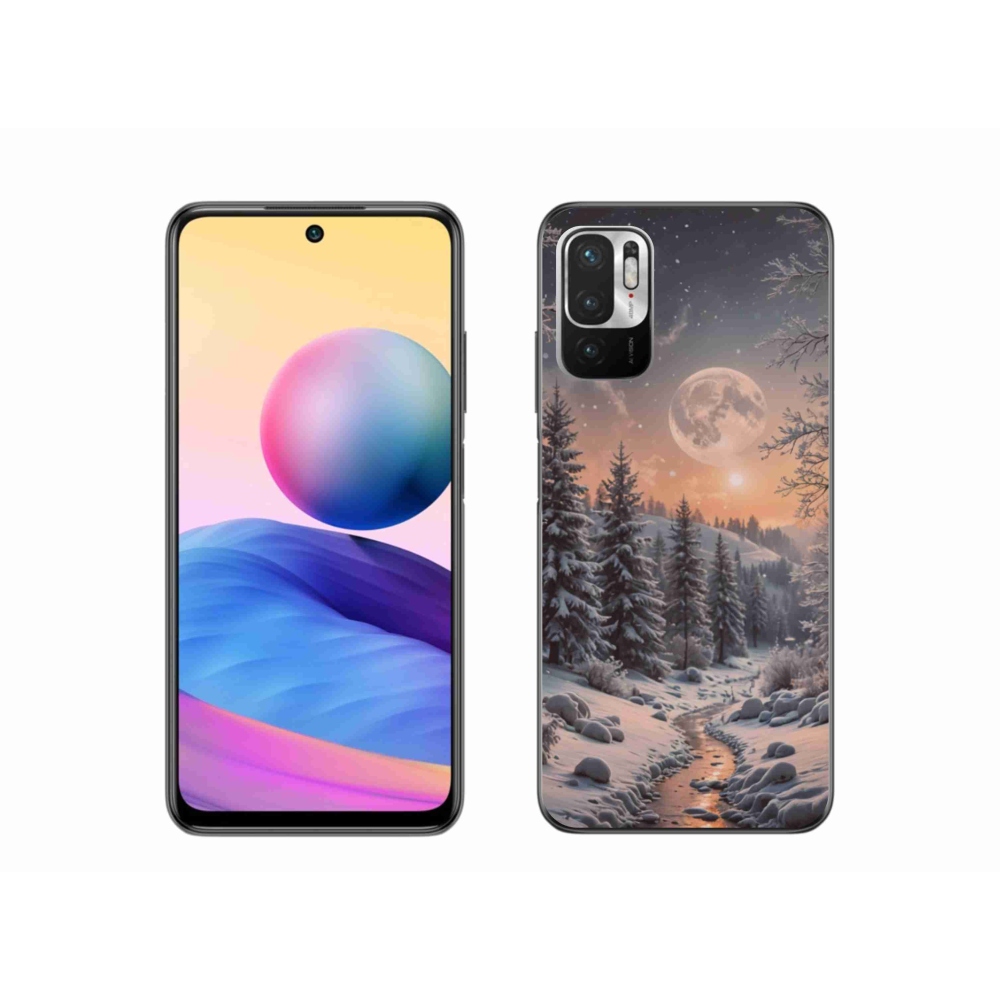 Gél borító mmCase a Xiaomi Redmi Note 10 5G-hez - téli táj 2