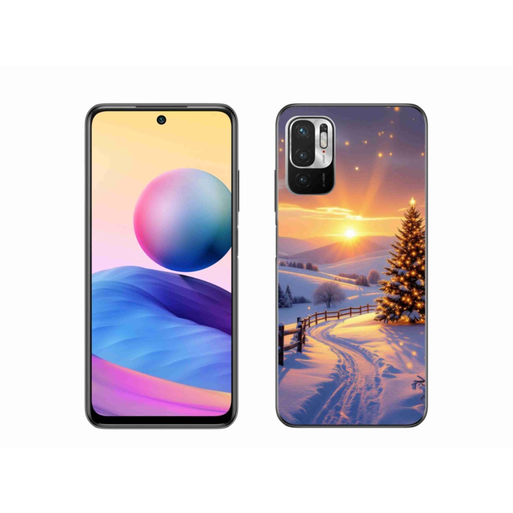 Gél borítás mmCase a Xiaomi Redmi Note 10 5G számára - téli tájkép