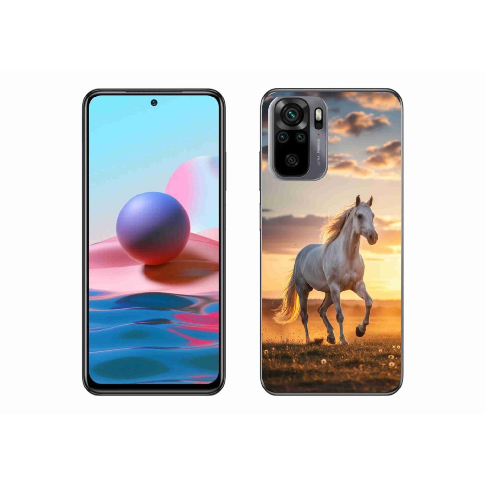 Gél borító mmCase a Xiaomi Redmi Note 10 - futó fehér ló 2