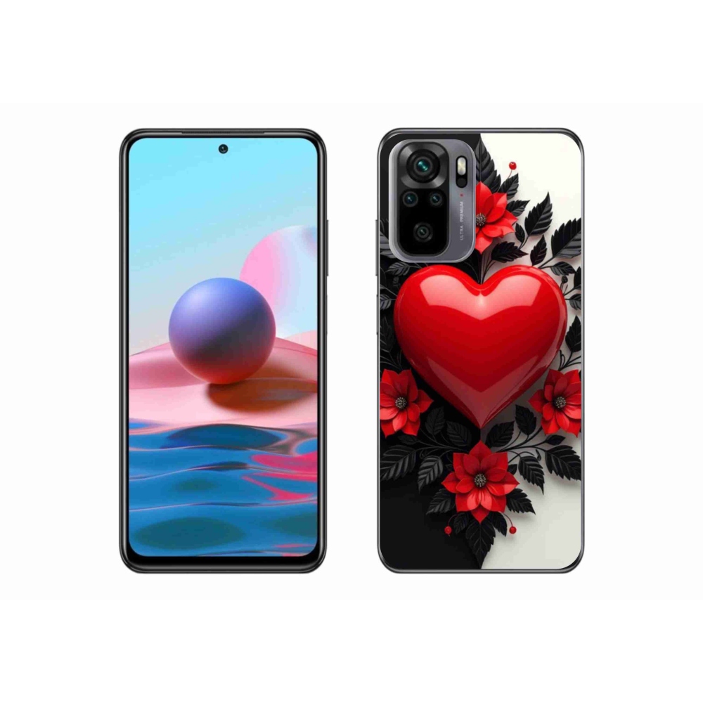 Gél borítás mmCase a Xiaomi Redmi Note 10 készülékhez - piros szív
