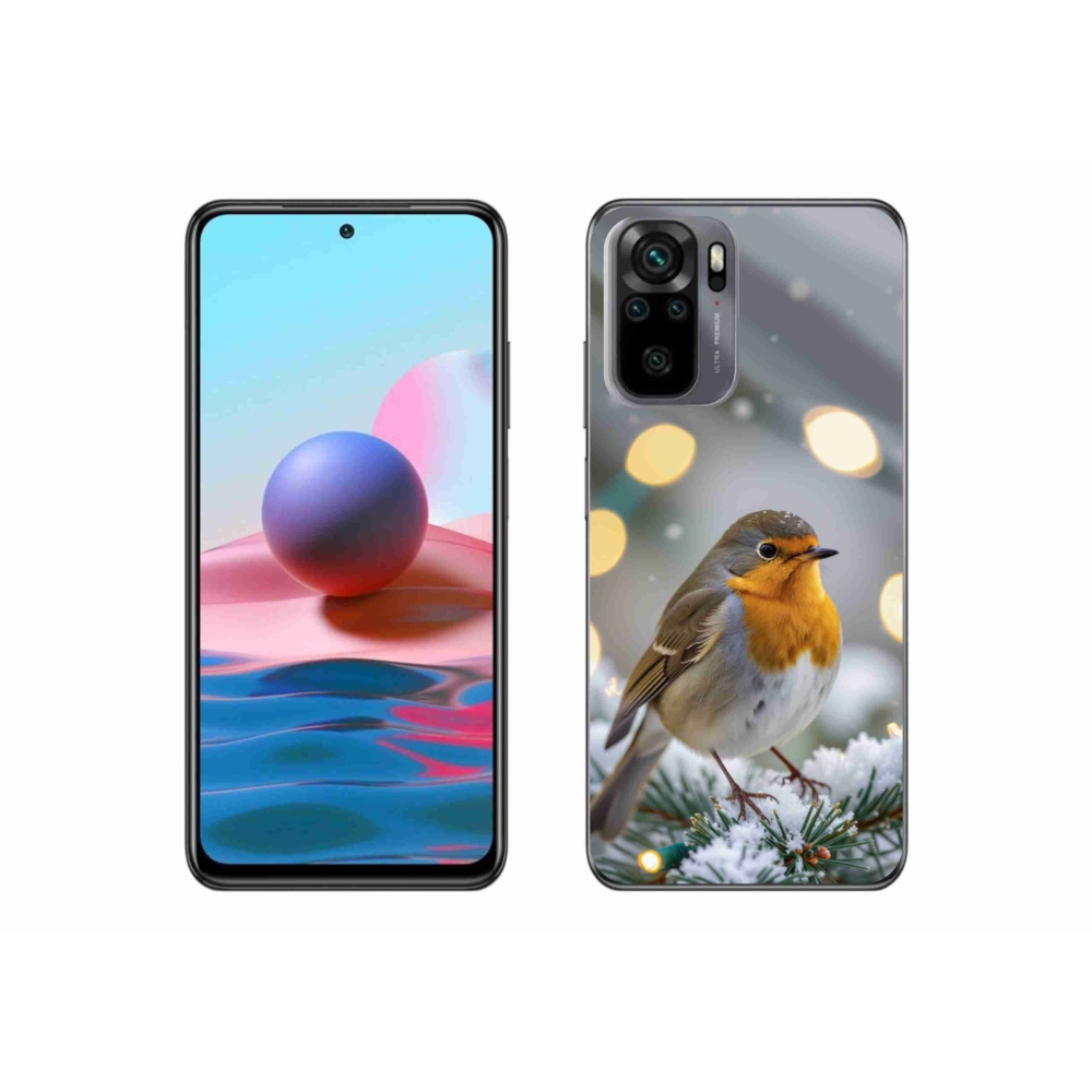 Gél borítás mmCase a Xiaomi Redmi Note 10 készülékhez - piros télen