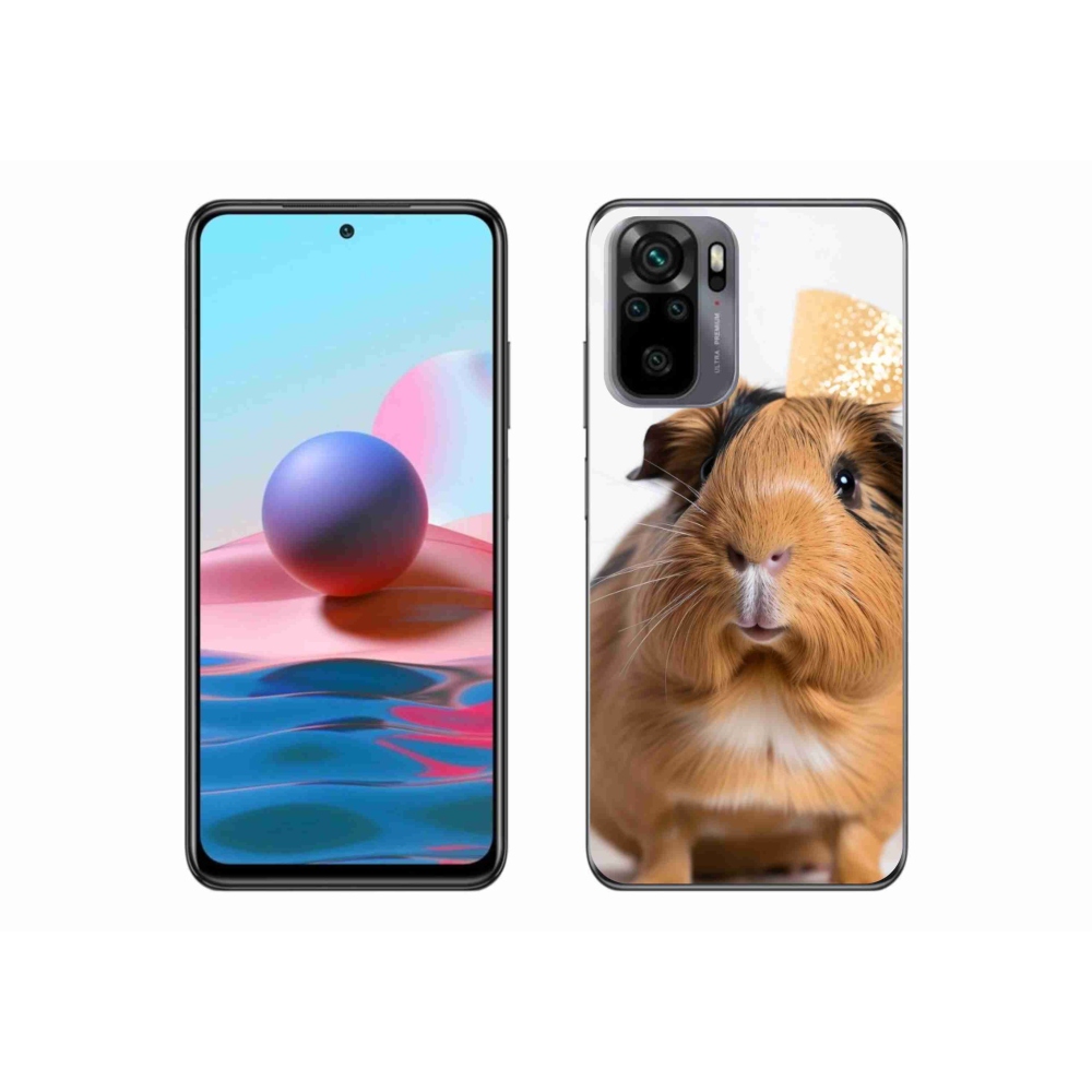 Gél borítás mmCase a Xiaomi Redmi Note 10 készülékhez - barna tengerimalac