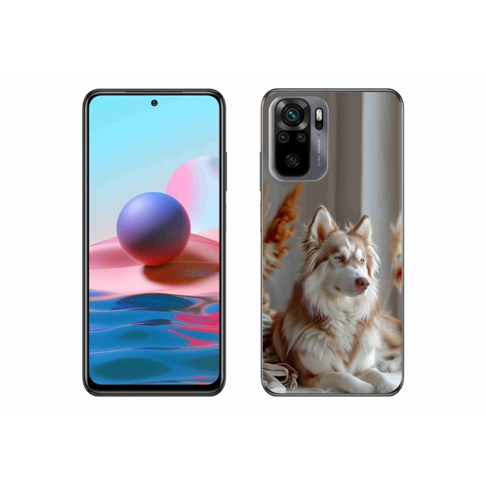 Gél borítás mmCase a Xiaomi Redmi Note 10 készülékhez - csendes szibériai husky