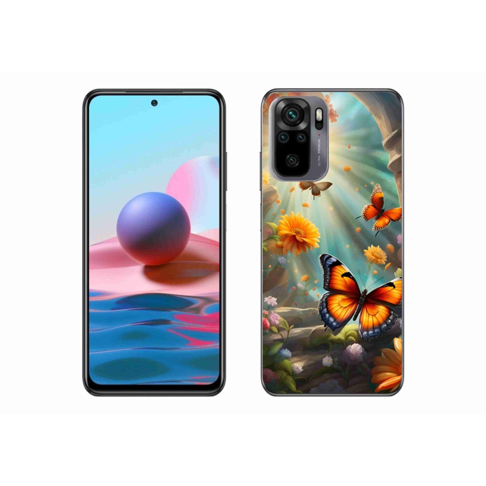 Gél borítás mmCase a Xiaomi Redmi Note 10 készülékhez - pillangókert 2
