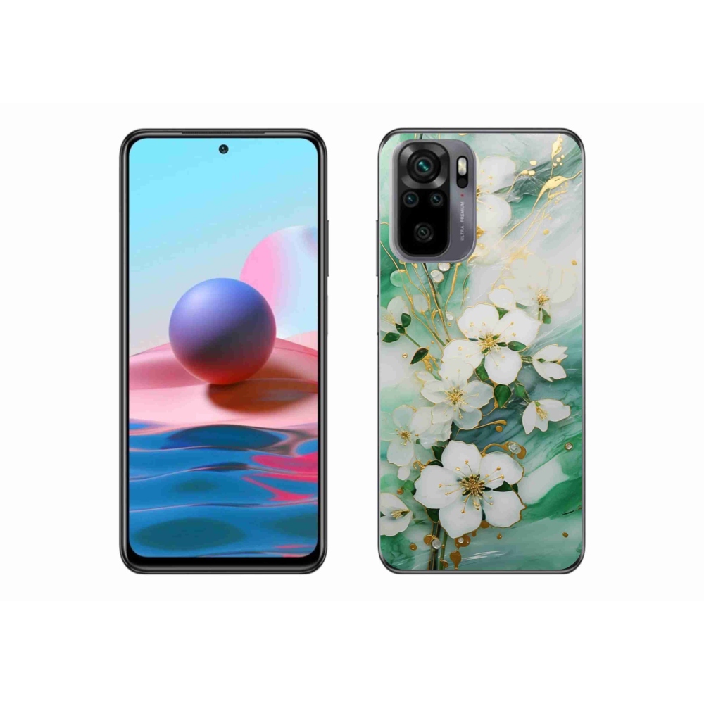 Gél borító mmCase a Xiaomi Redmi Note 10 számára - finom virágok