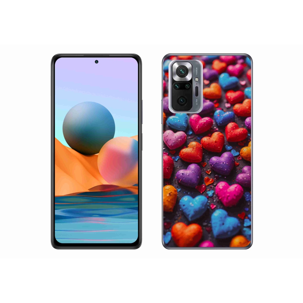 Gél borítás mmCase a Xiaomi Redmi Note 10 Pro készülékhez - színes szívecske