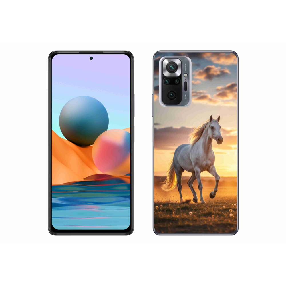 Gél borítás mmCase a Xiaomi Redmi Note 10 Pro számára - futó fehér ló 2