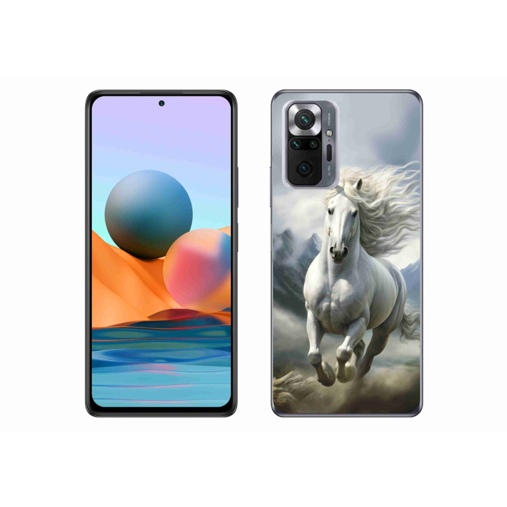 Gél borítás mmCase a Xiaomi Redmi Note 10 Pro számára - futó fehér ló 3