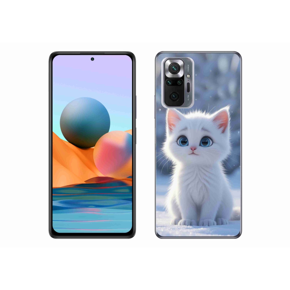 Gél borítás mmCase a Xiaomi Redmi Note 10 Pro készülékhez - fehér cica 3