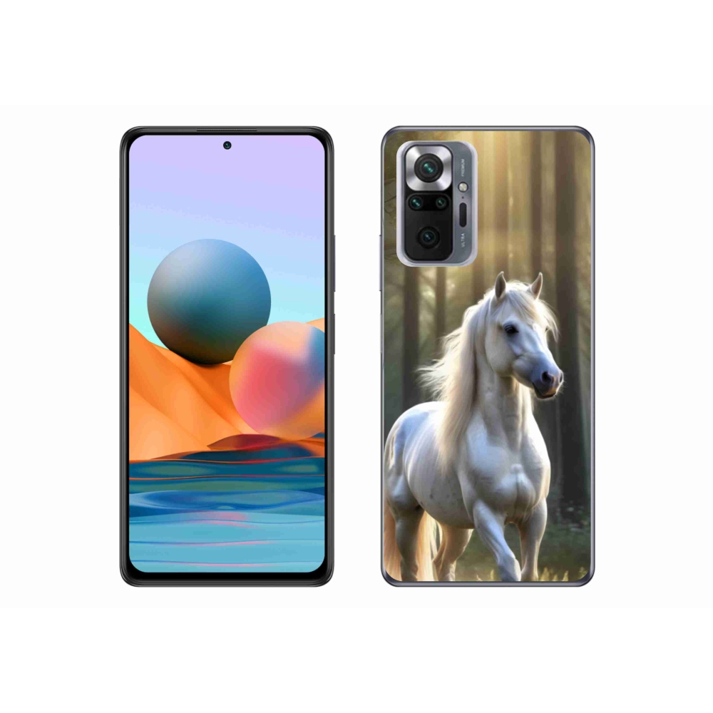 Gél borítás mmCase a Xiaomi Redmi Note 10 Pro-hoz - fehér ló 3