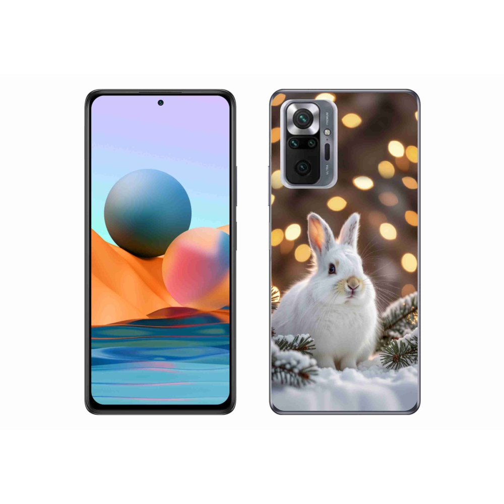 Gél borítás mmCase a Xiaomi Redmi Note 10 Pro készülékhez - fehér nyuszi