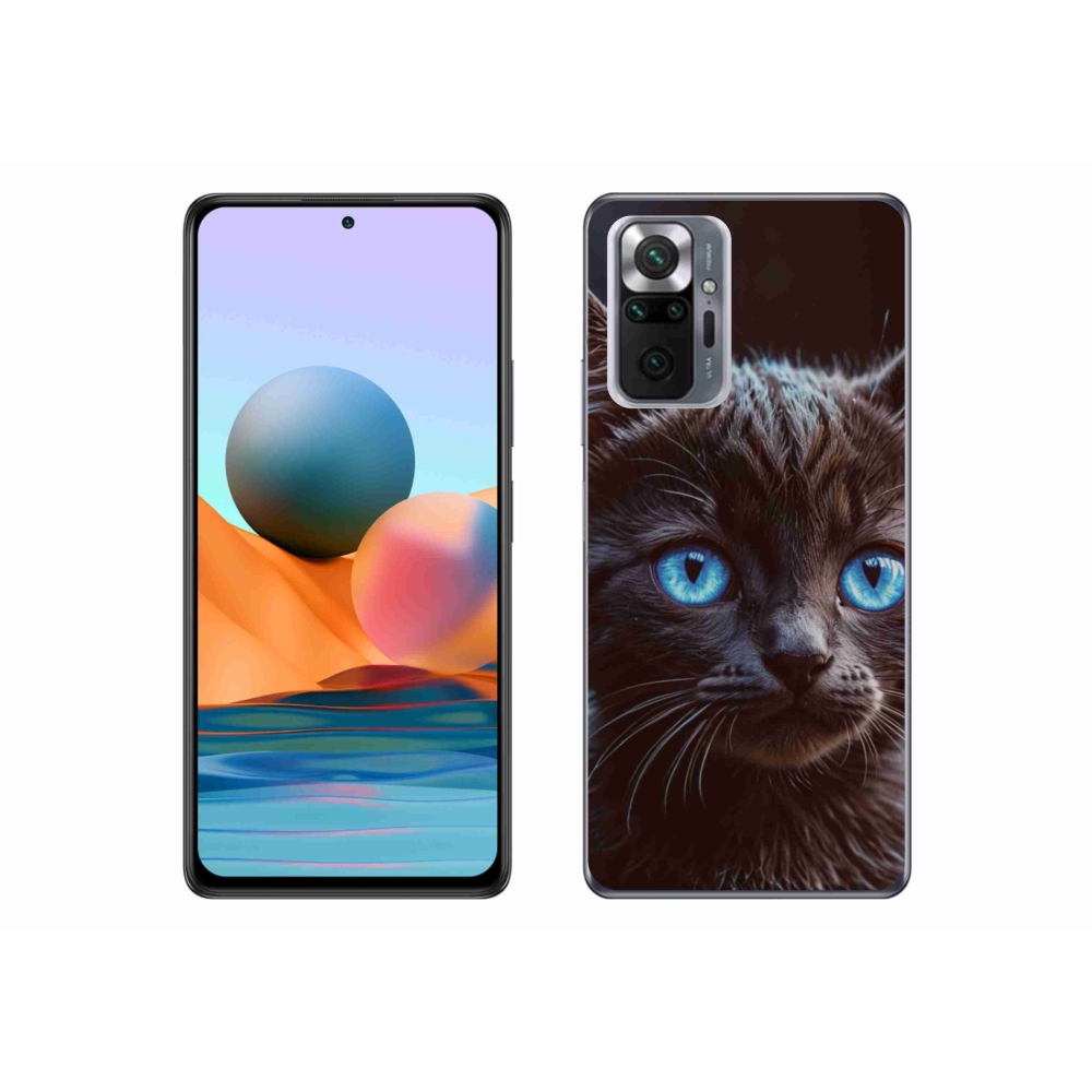 Gél borítás mmCase a Xiaomi Redmi Note 10 Pro készülékhez - fekete cica 2