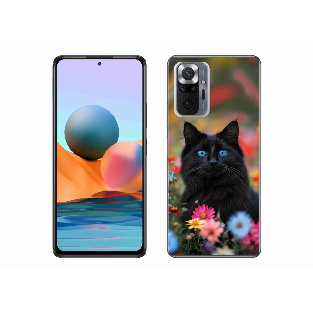 Gél borítás mmCase a Xiaomi Redmi Note 10 Pro készülékhez - fekete cica 4