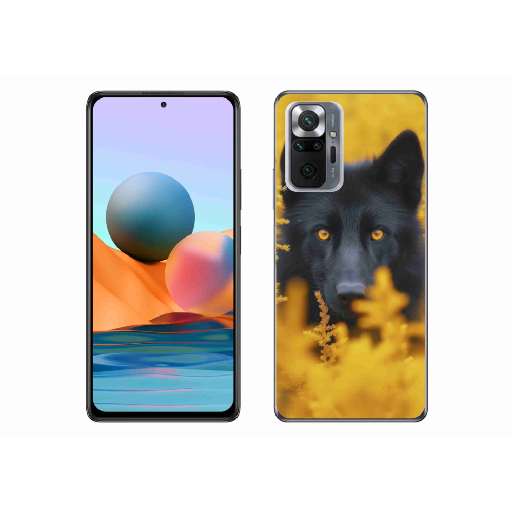 Gél borítás mmCase a Xiaomi Redmi Note 10 Pro-hoz - fekete farkas 2