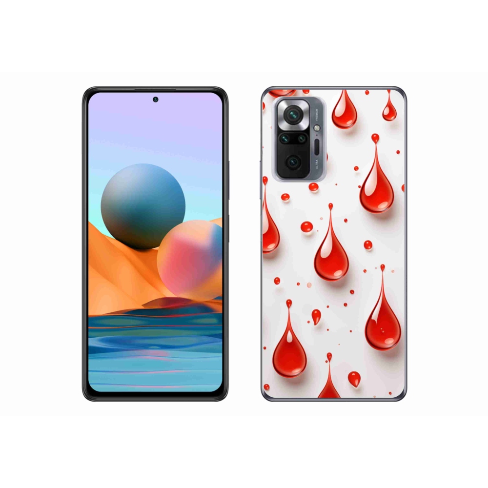 Gél borítás mmCase a Xiaomi Redmi Note 10 Pro készülékhez - piros cseppek