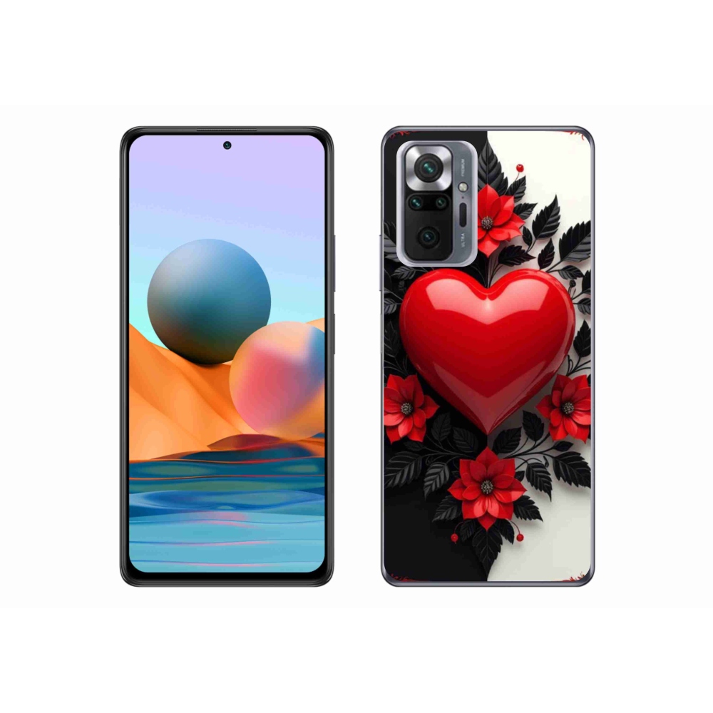 Gél borítás mmCase a Xiaomi Redmi Note 10 Pro készülékhez - piros szív