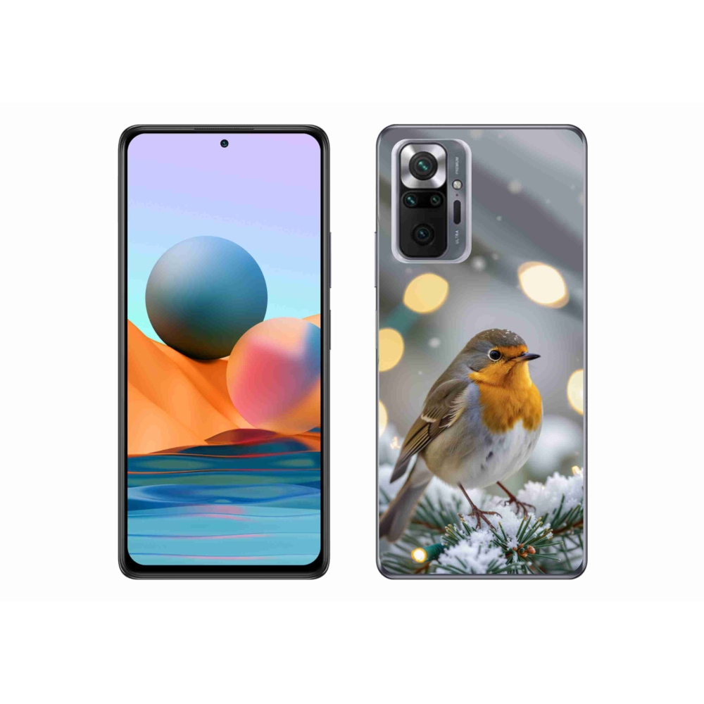Gél borítás mmCase a Xiaomi Redmi Note 10 Pro számára - télen pirosló színű