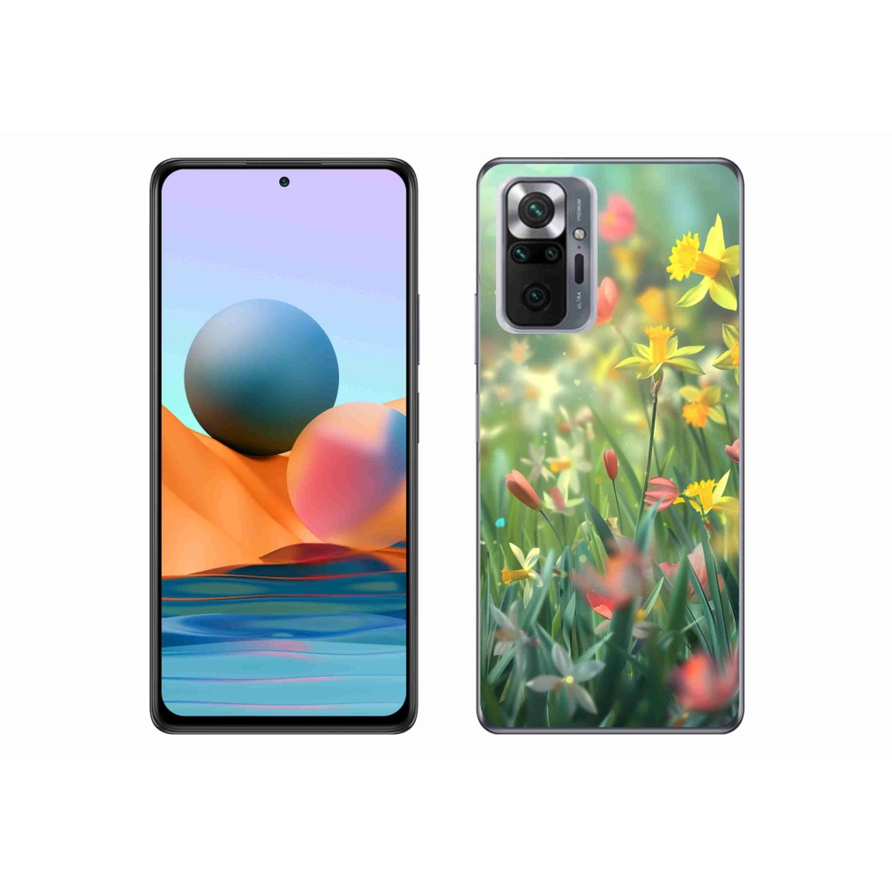 Gél borítás mmCase a Xiaomi Redmi Note 10 Pro számára - tavaszi virágok