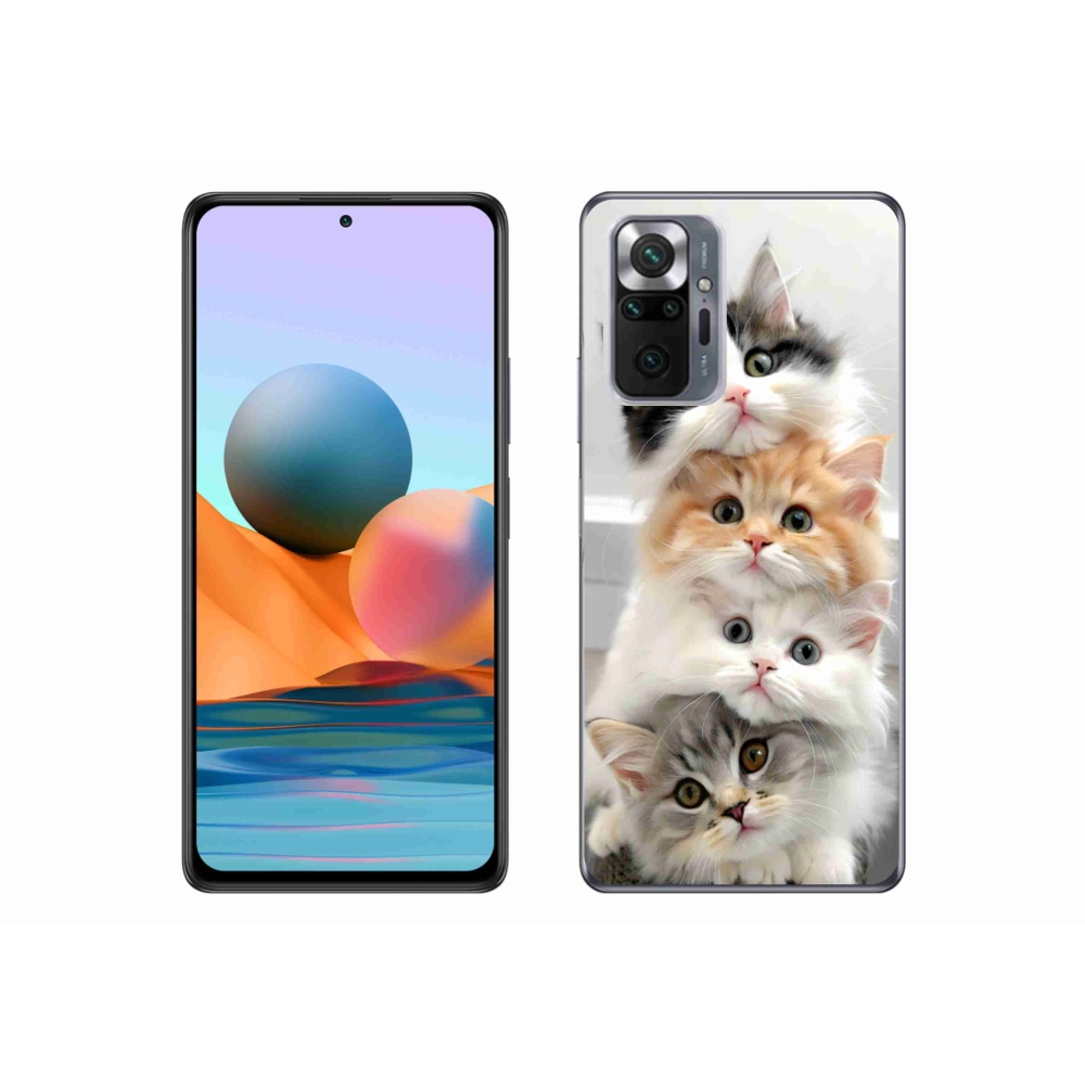 Gél borítás mmCase a Xiaomi Redmi Note 10 Pro-hoz - macska csokor