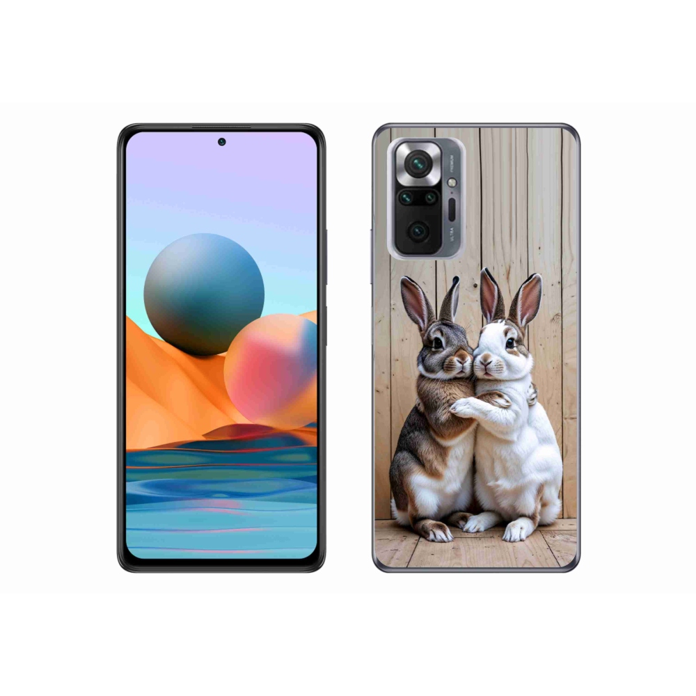 Gél borítás mmCase a Xiaomi Redmi Note 10 Pro számára - nyúl pár