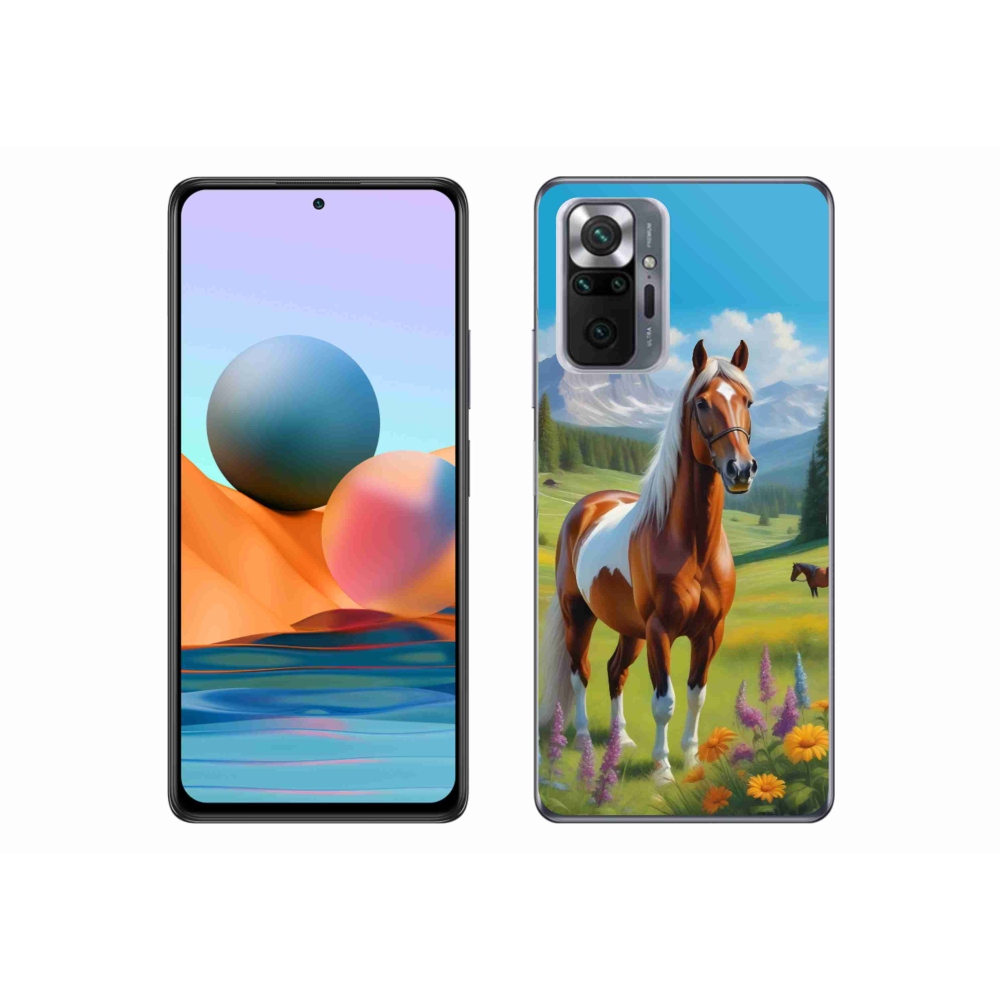 Zselés borítás mmCase a Xiaomi Redmi Note 10 Pro számára - ló a réten
