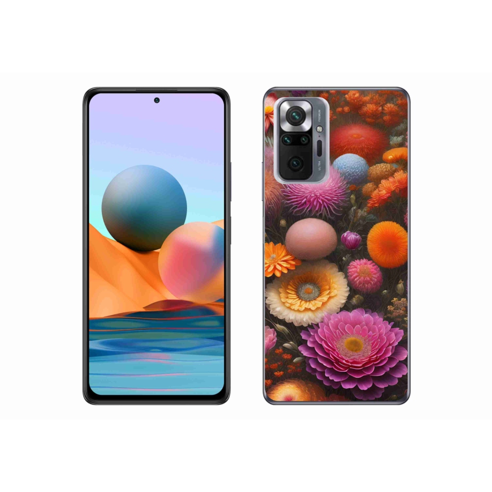 Gél borítás mmCase a Xiaomi Redmi Note 10 Pro számára - virágos kompozíció