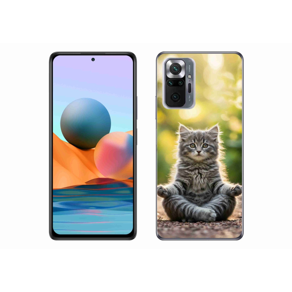 Gél borítás mmCase a Xiaomi Redmi Note 10 Pro számára - meditáló cica