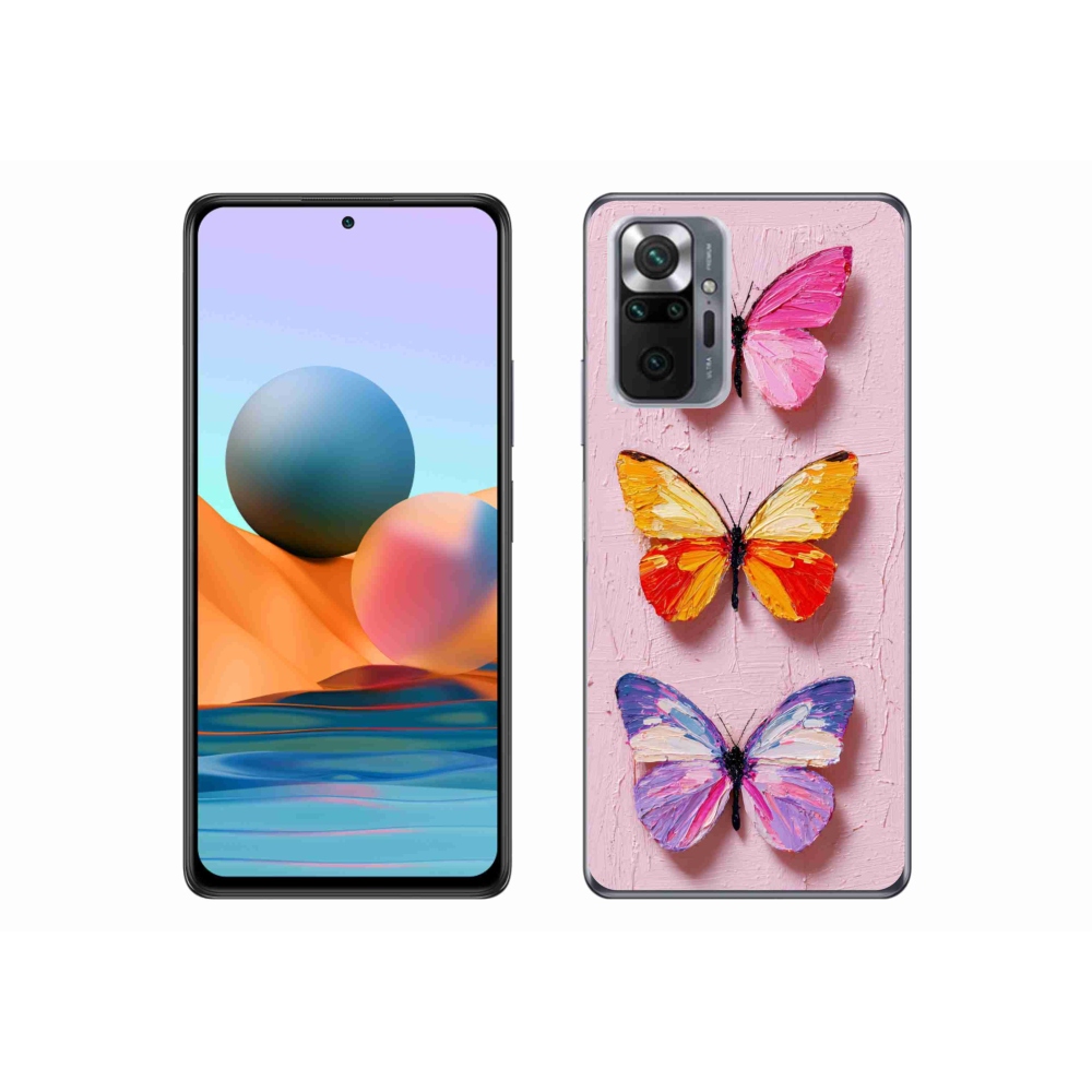 Gél borítás mmCase a Xiaomi Redmi Note 10 Pro számára - pillangó szentháromság