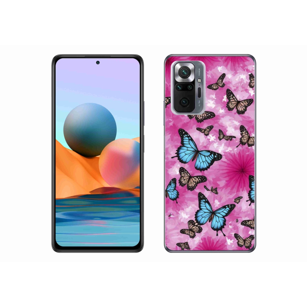 Gél borítás mmCase a Xiaomi Redmi Note 10 Pro készülékhez - pillangókert