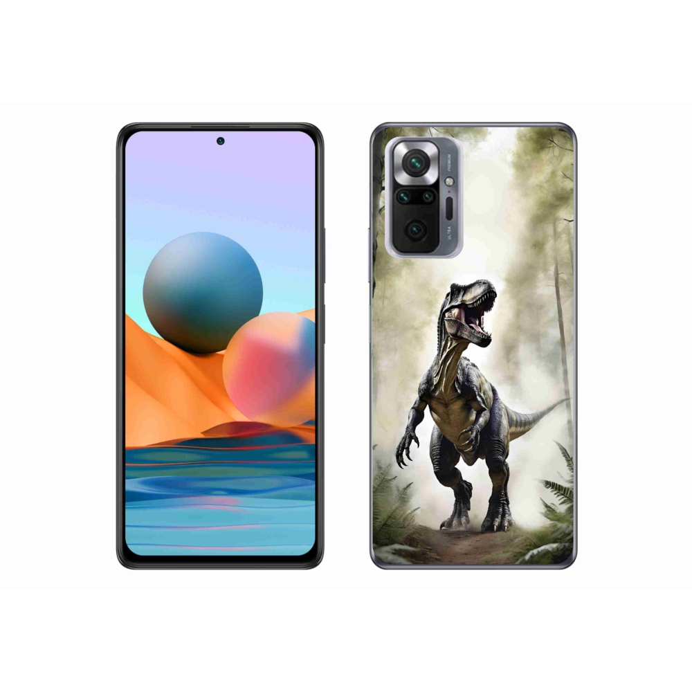 Gél borítás mmCase a Xiaomi Redmi Note 10 Pro készülékhez - dühös T-Rex