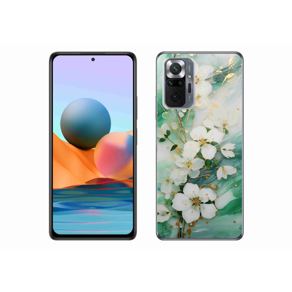 Gél borítás mmCase a Xiaomi Redmi Note 10 Pro számára - finom virágok