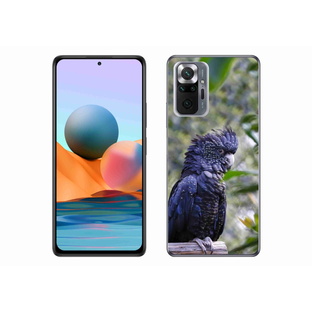 Gél borítás mmCase a Xiaomi Redmi Note 10 Pro készülékhez - papagáj kakadu fekete