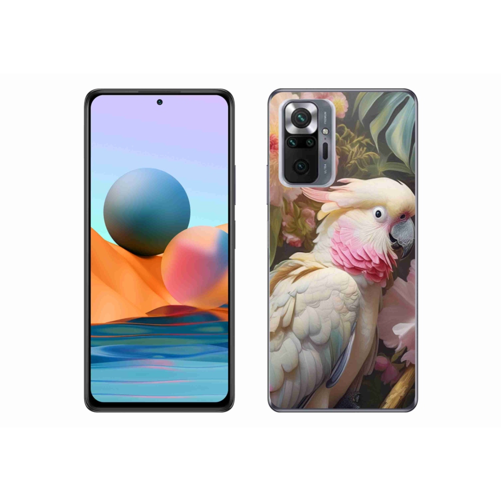 Gél borítás mmCase a Xiaomi Redmi Note 10 Pro készülékhez - papagáj kakadu rózsaszín 2
