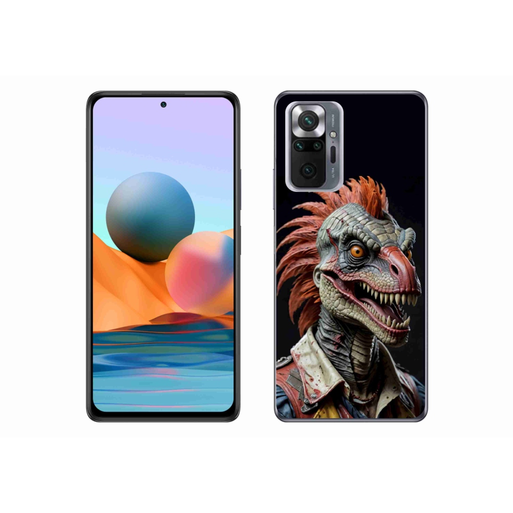 Gél borítás mmCase a Xiaomi Redmi Note 10 Pro készülékhez - punk dinoszaurusz