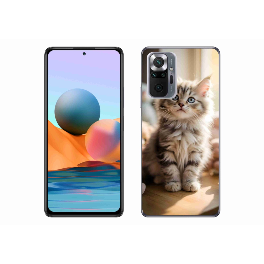 Gél borítás mmCase a Xiaomi Redmi Note 10 Pro számára - aranyos cica 10